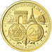 Frankreich, Medaille, 10ème Anniversaire de l'Euro, Tour Eiffel, STGL, Gold