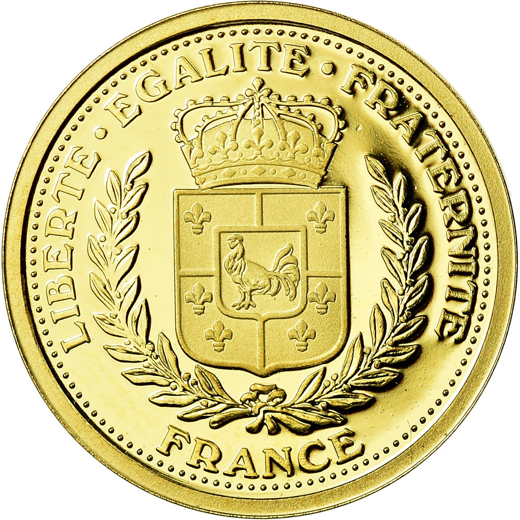 Francia, medaglia, 8 Mai 1945, La Victoire d'une Nation, History, FDC, Oro