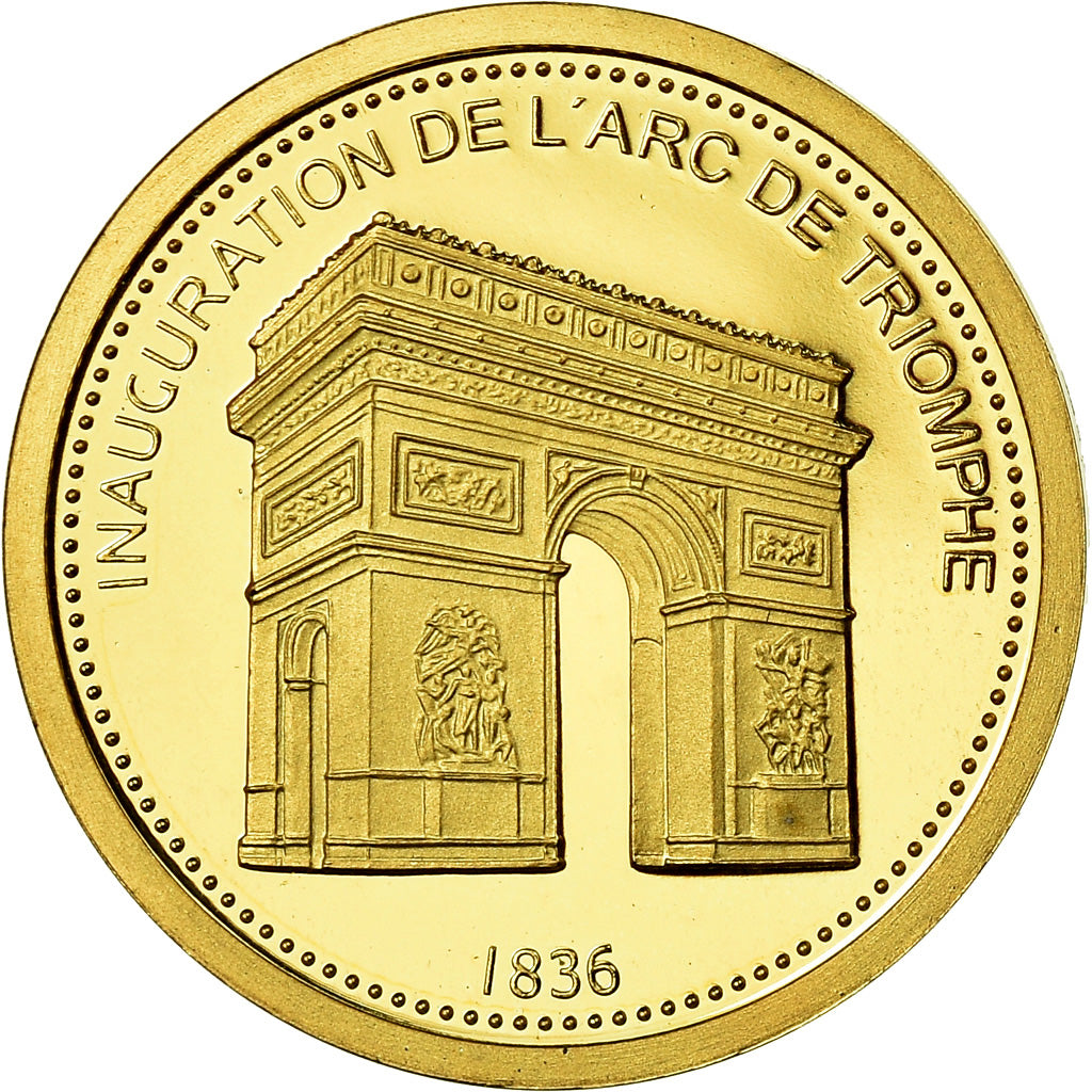 France, Médaille, Inauguration de l'Arc de Triomphe, History, FDC, Or