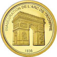 France, Médaille, Inauguration de l'Arc de Triomphe, History, FDC, Or