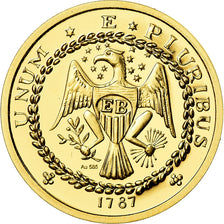 France, Médaille, Reproduction Brasher Doubloon 1787, FDC, Or