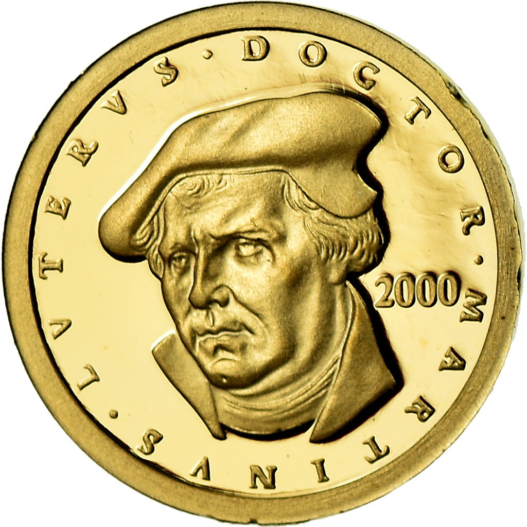 France, Medal, Martin Luther, Religions & beliefs, 2000, MS(65-70), Gold