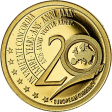Frankreich, Medaille, 20 Ans de l'Euro, Politics, Society, War, 2018, STGL, Gold