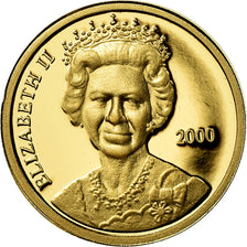 Regno Unito, medaglia, Queen Elizabeth II, Politics, Society, War, 2000, FDC