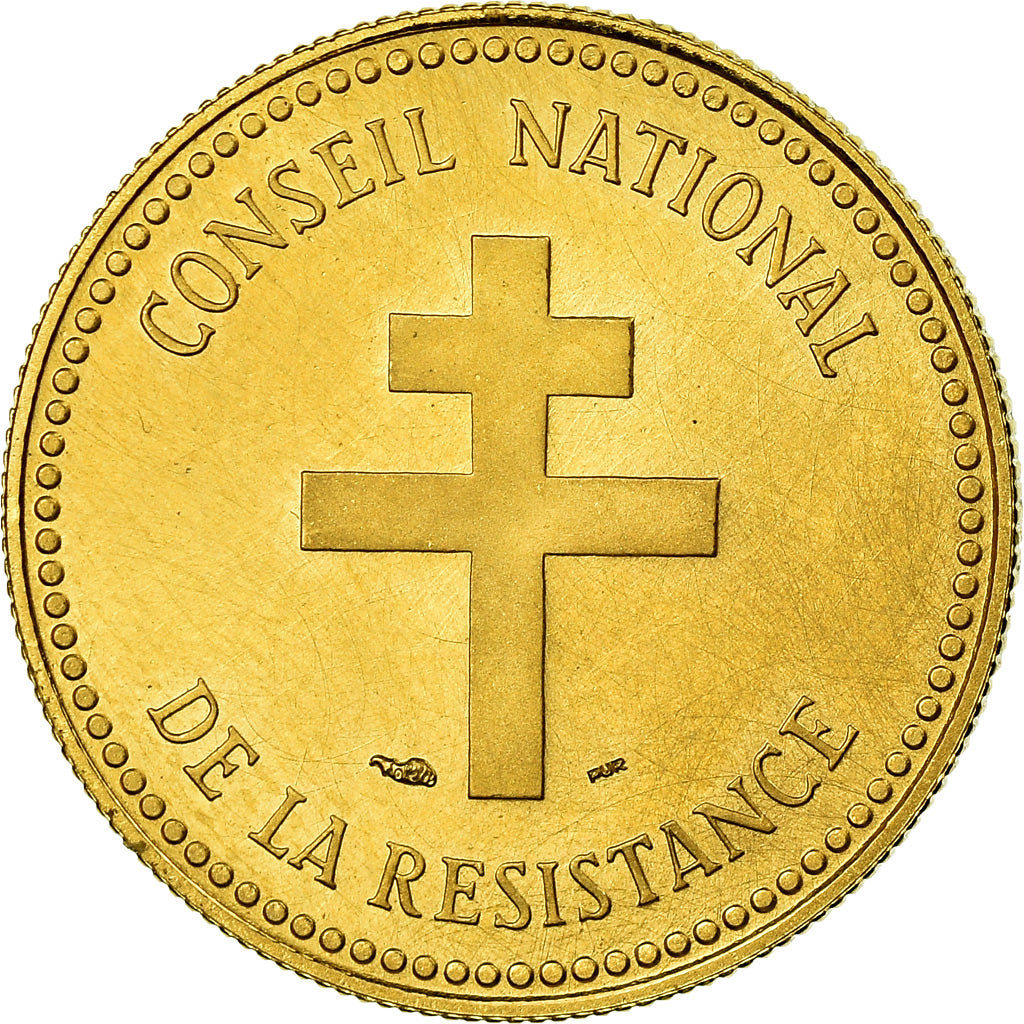 Francia, medaglia, Conseil de la Résistance, Jean Moulin, History, 1993, SPL+