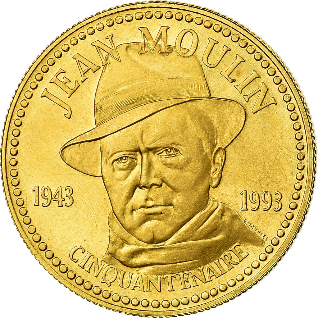 France, Médaille, Conseil de la Résistance, Jean Moulin, History, 1993, SPL+