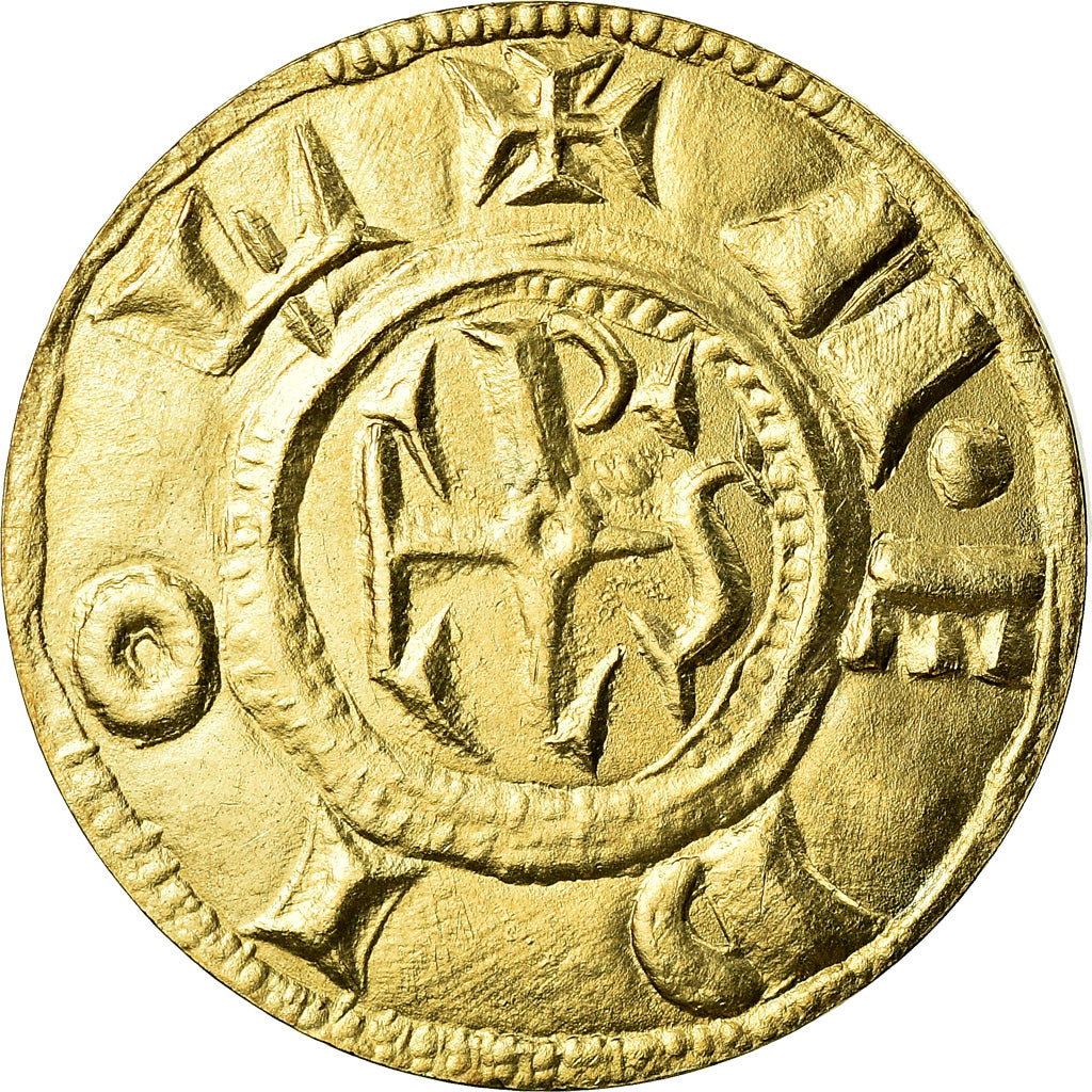 France, Medal, Reproduction du Denier de Charlemagne, MS(65-70), Bronze