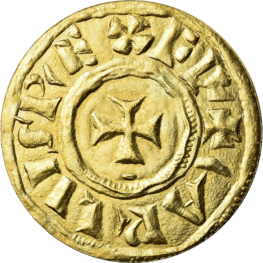 France, Medal, Reproduction du Denier de Charlemagne, MS(65-70), Bronze