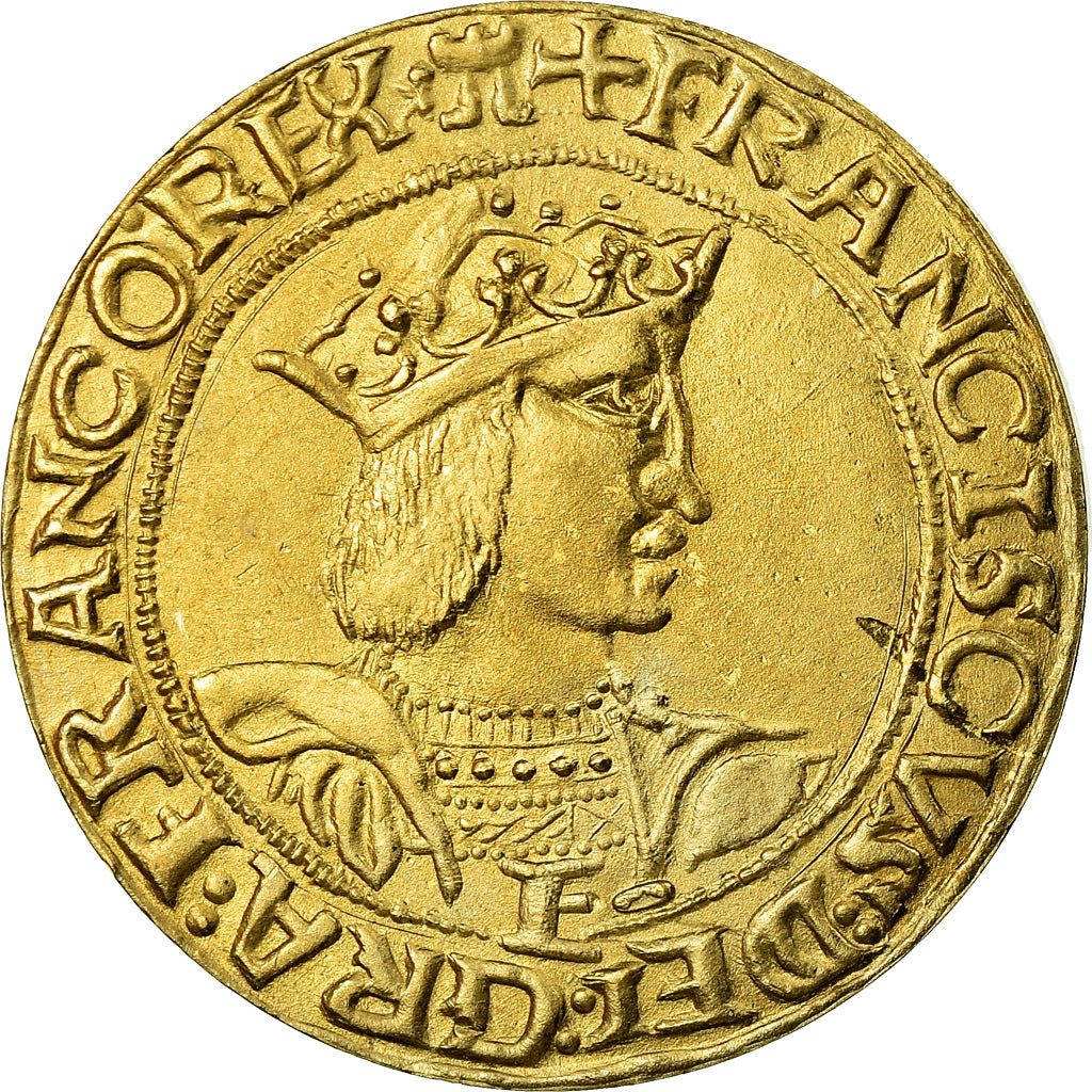 France, Medal, Reproduction Teston de François Ier, MS(65-70), Bronze