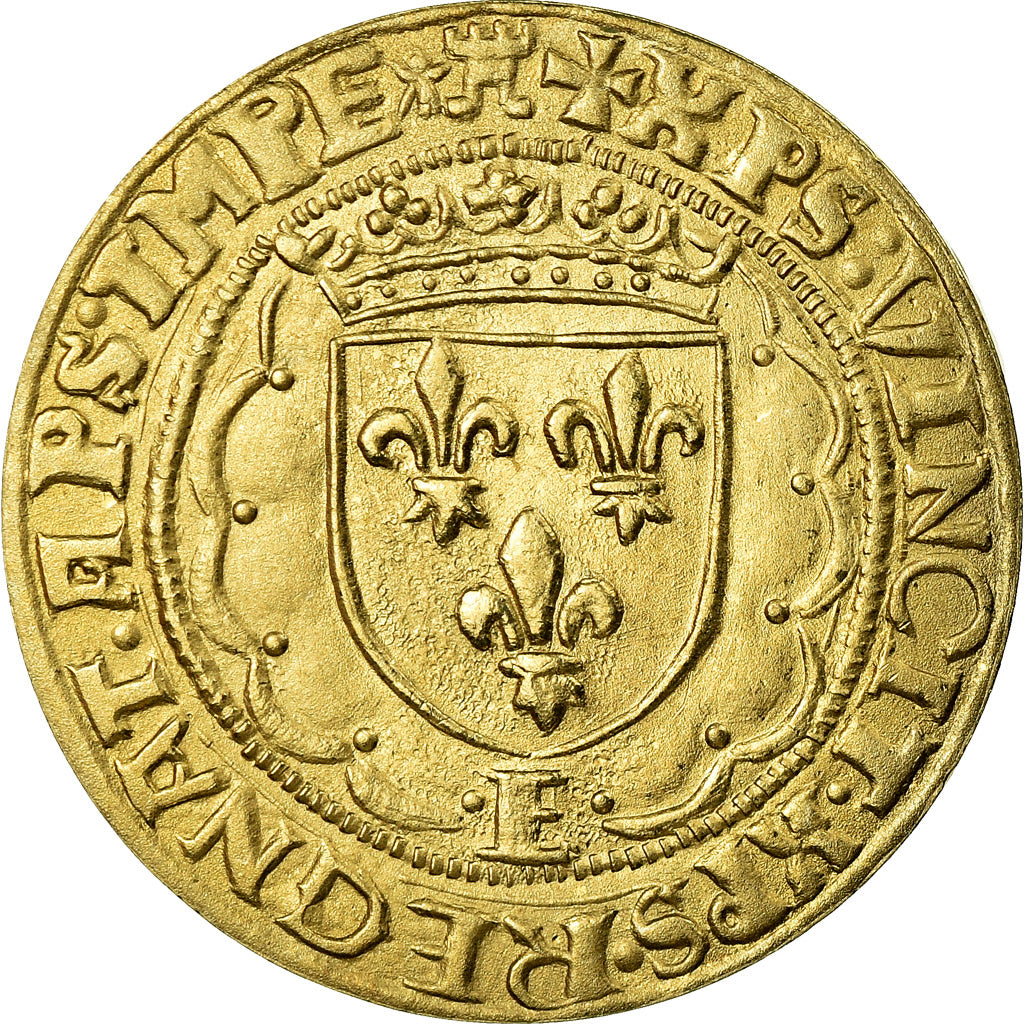 France, Medal, Reproduction Teston de François Ier, MS(65-70), Bronze