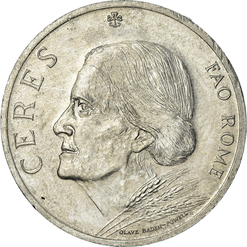 Italy, Medal, Cérès, FAO, Rome, 1973, Olave Baden-Powell, AU(55-58), Aluminium