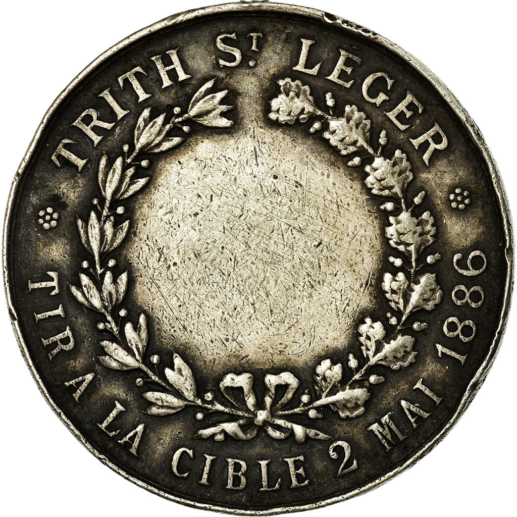 France, Medal, Tir à la Cible, Trith Saint-Léger, 1886, EF(40-45), Silver