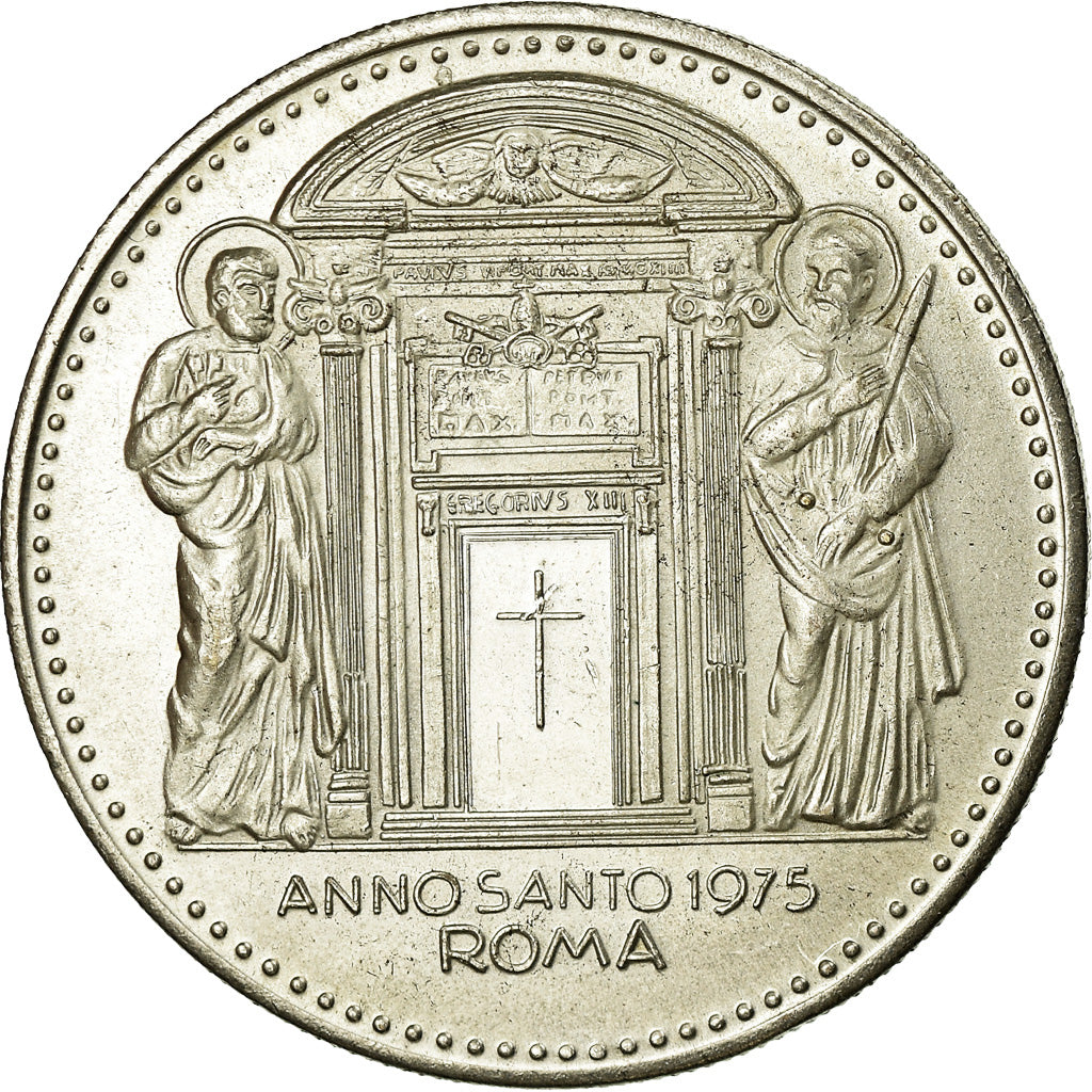 Vaticano, Medal, Paul VI, Rome, Année Sainte, 1975, AU(55-58), Prata Cromada a