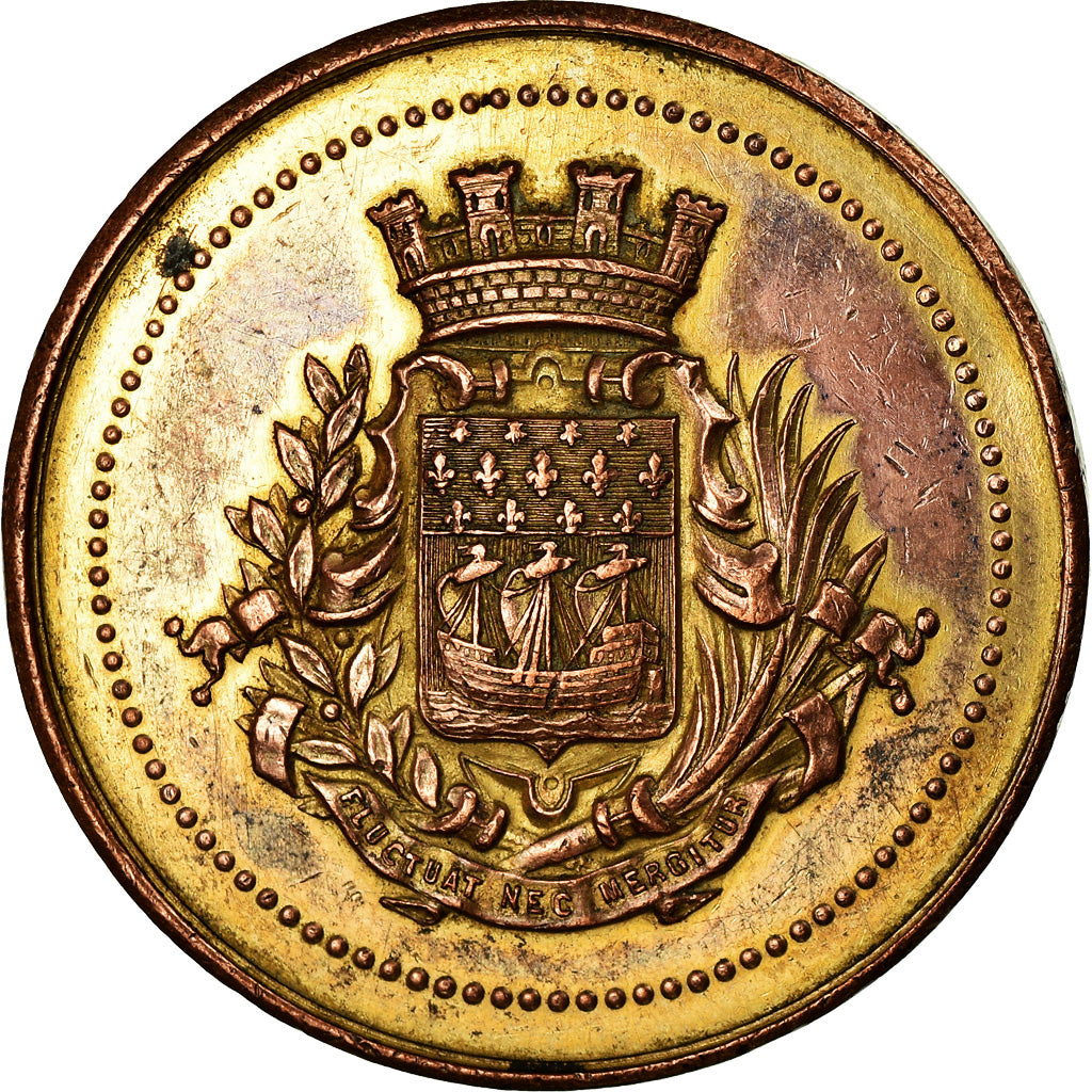France, Medal, P.S.C, Novices Race, Sports & leisure, 1878, EF(40-45), Copper