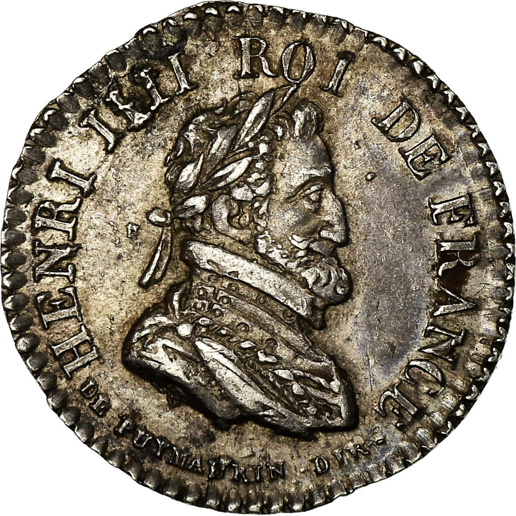 Francia, medalla, Louis XVIII, Quinaire, Henri IV, History, EBC, Plata