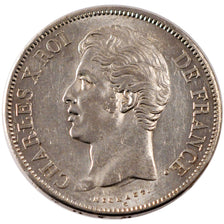 FRANCE, Charles X, 5 Francs, 1830, Paris, KM #728.1, AU(55-58), Silver, Gadoury.