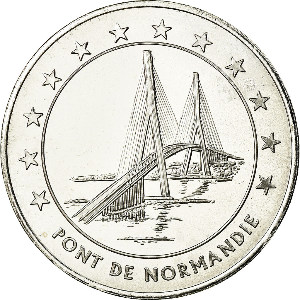 França, Medal, 20 Euro, Ville du Havre, Pont de Normandie, 1996, MS(63), Prata
