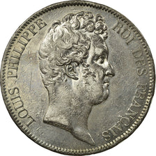 Moneta, Francia, Louis-Philippe, 5 Francs, 1830, Paris, BB, Argento, KM:737.1