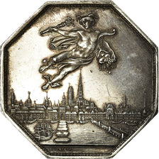 France, Token, Chambre de Commerce de Rouen, 1802, Lecomte, AU(55-58), Silver