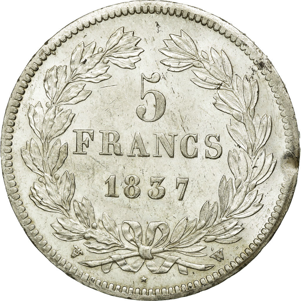 Monnaie, France, Louis-Philippe, 5 Francs, 1837, Lille, TTB+, Argent, KM:749.13