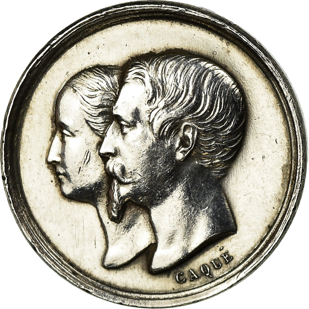 Francia, medalla, Naissance de Napoléon IV, Quinaire, 1856, EBC, Plata