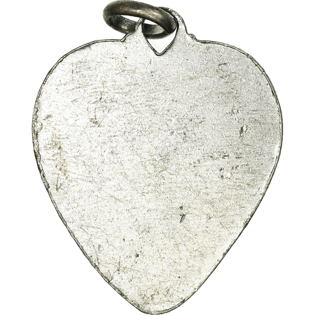 France, Medal, Pendentif Coeur 1ère Guerre Mondiale, 1914-1916, EF(40-45)