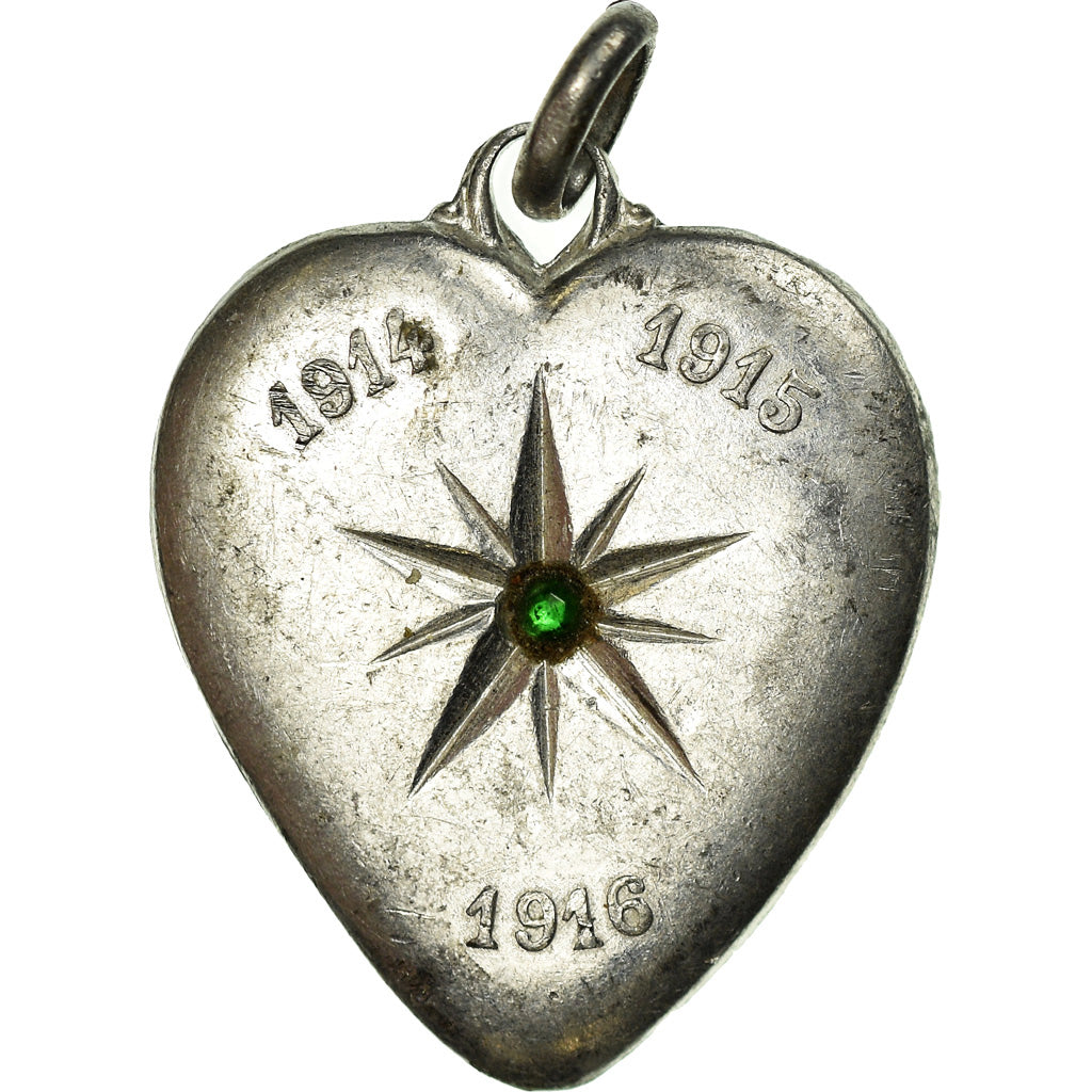 Francia, medaglia, Pendentif Coeur 1ère Guerre Mondiale, 1914-1916, BB