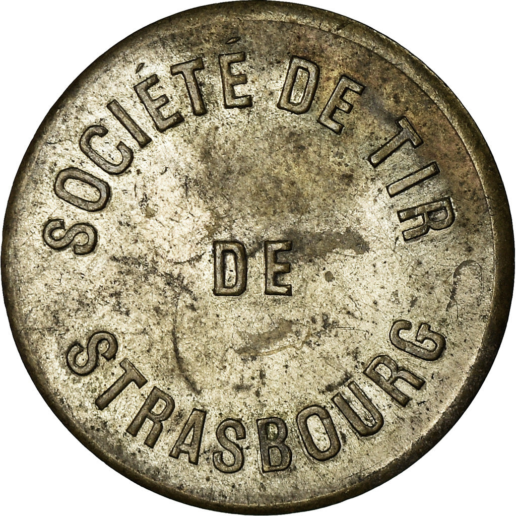France, Token, Société de Tir de Strasbourg, EF(40-45), Silvered bronze