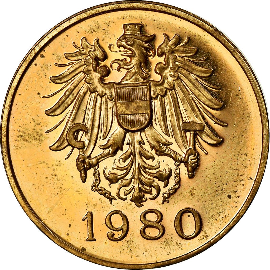 Oostenrijk, Token, Hauptmunzamt, Wien, 1980, UNC-, Copper-Brass