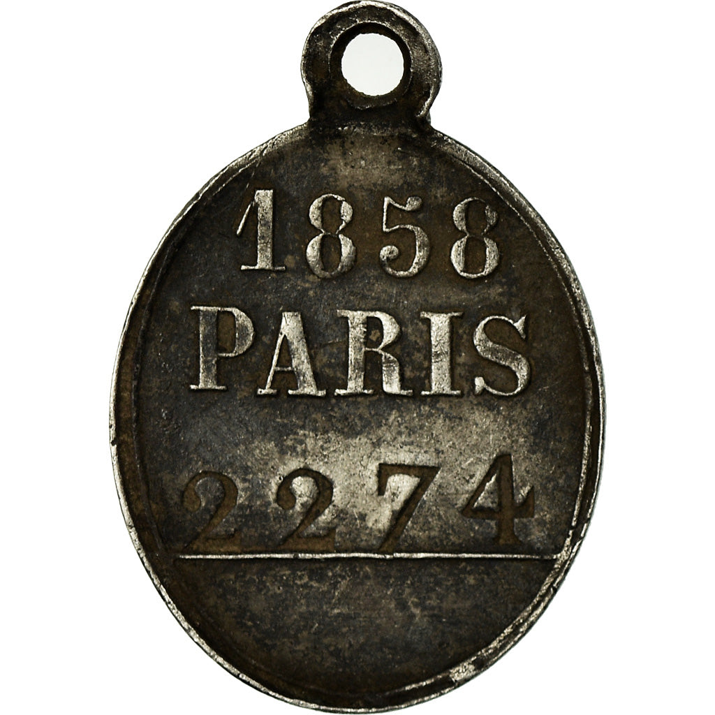 France, Medal, Second Empire, Paris, 1858, AU(50-53), Silver