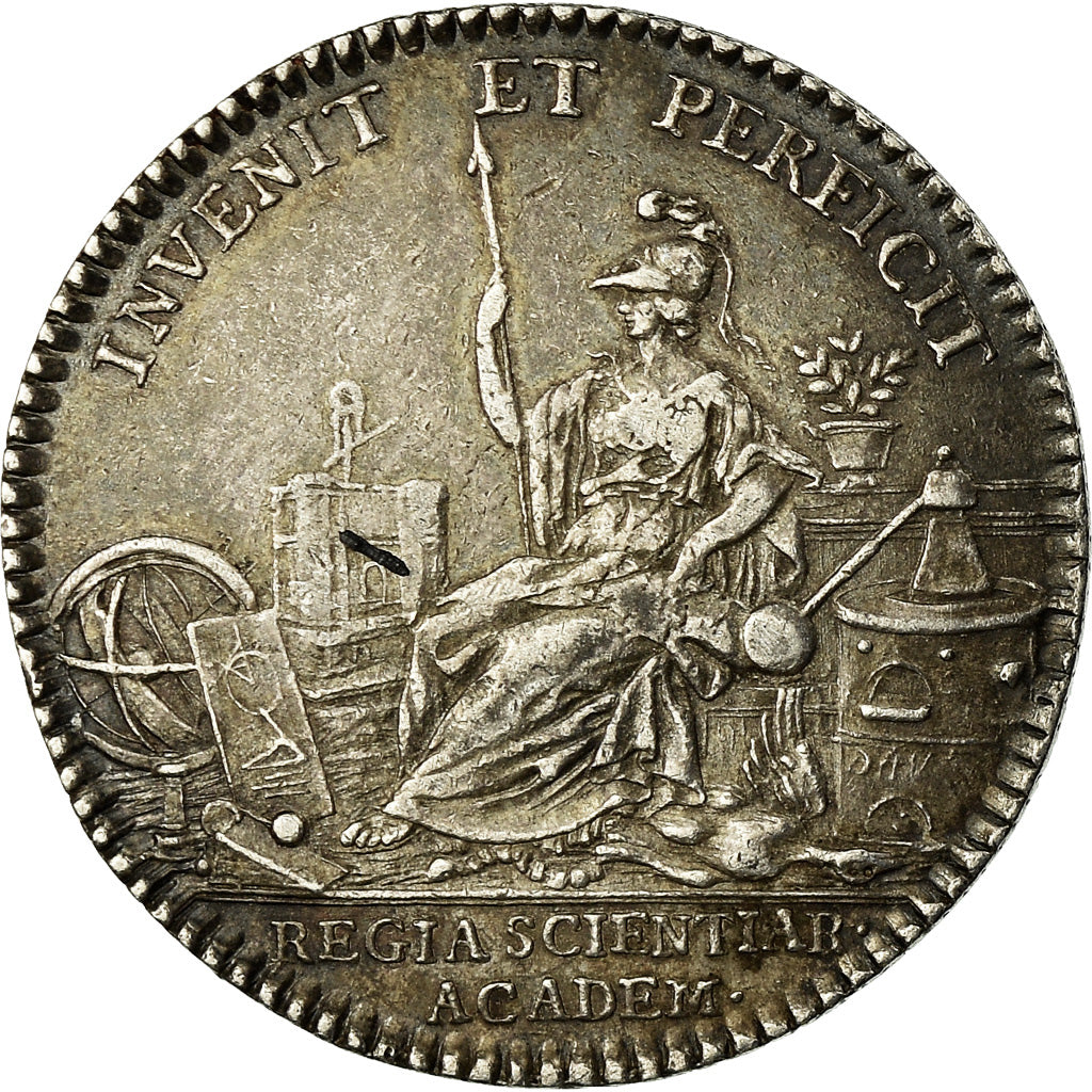France, Token, Louis XV, Académie Royale des Sciences, AU(50-53), Silver