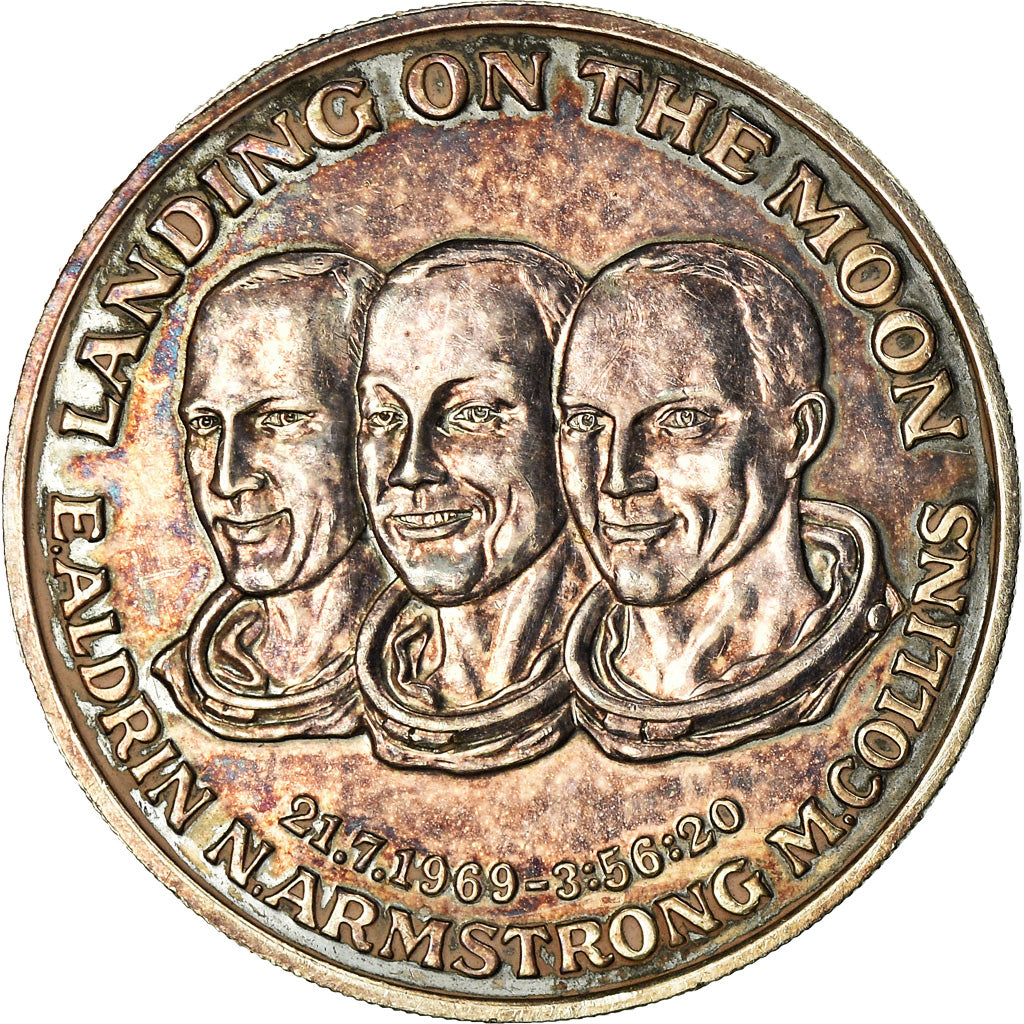 France, Medal, Landing on the Moon, N.Amstrong, Sciences & Technologies