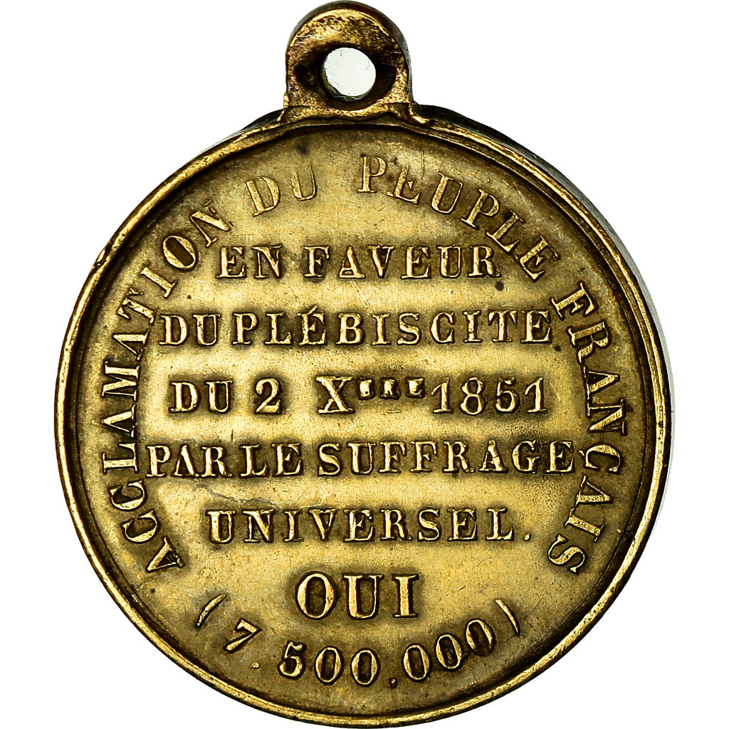 France, Token, Réélection de Louis Napoléon Bonaparte, History, 1851