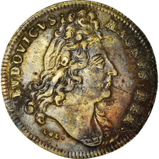 France, Token, Louis XIV, Roi Soleil, VF(30-35), Brass