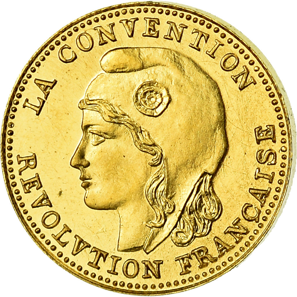 France, Medal, Révolution, 1 Gramme d'or Germinal, History, 1981, MS(65-70)