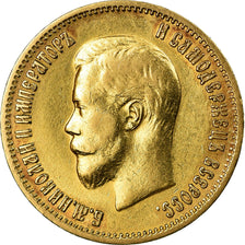 Munten, Rusland, Nicholas II, 10 Roubles, 1899, St. Petersburg, ZF+, Goud, KM:64