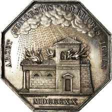 France, Token, Insurance, Incendie, Loiret, 1820, AU(55-58), Silver
