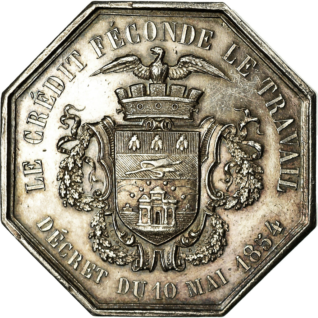 France, Token, Banques Provinciales, Comptoir d'Escompte de Lille, 1854