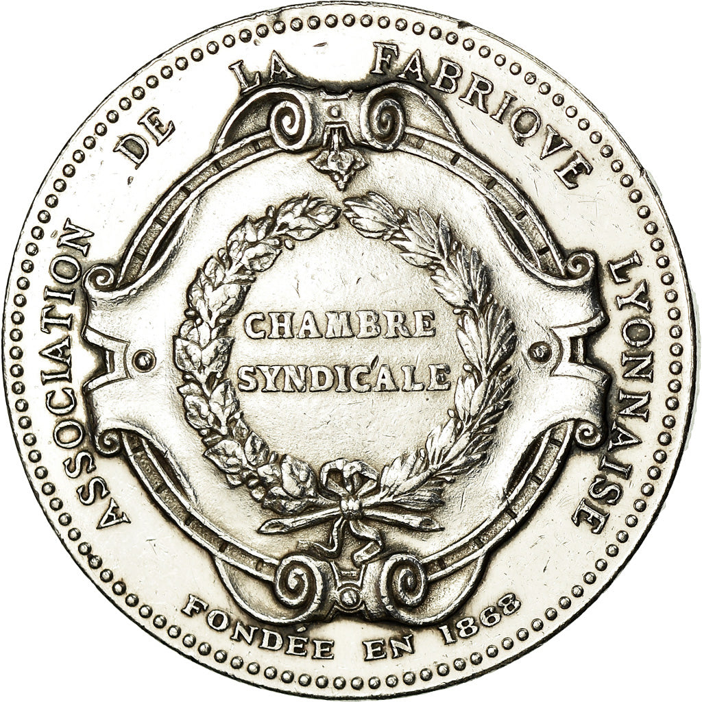 France, Token, Lyon, Fabrique Lyonnaise, Chambre Syndicale, 1868, Bonnet