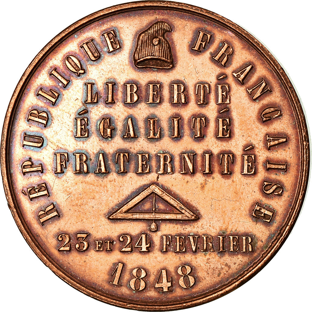 France, Medal, Deuxième République, Révolution, Journées de février