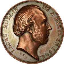 Francja, Medal, Hommage aux Lillois de 1792, 1845, Lecomte, AU(50-53), Miedź
