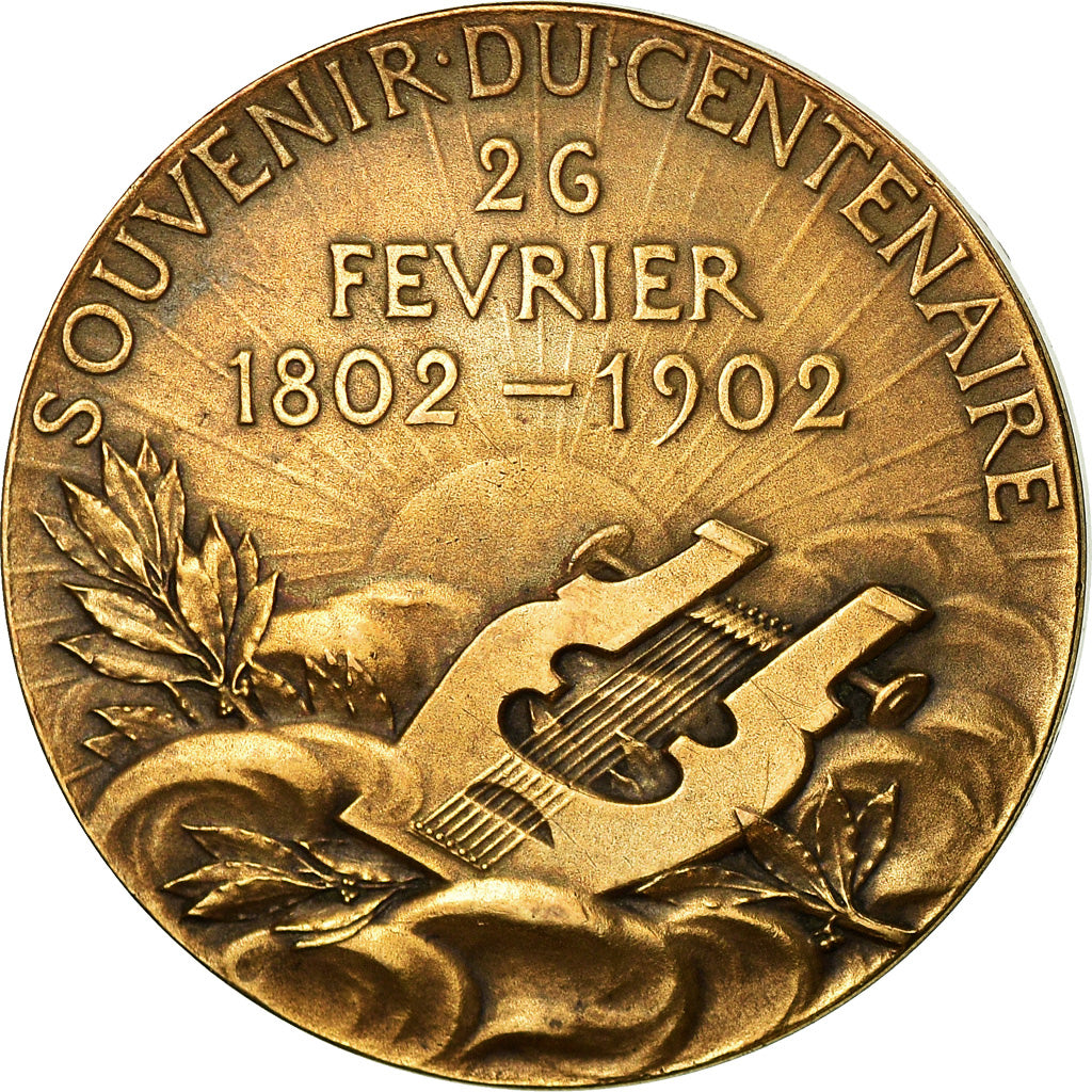 France, Médaille, Victor Hugo, Souvenir du Centenaire, 1902, Chaplain, SUP+