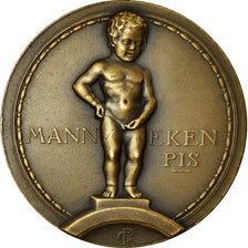 Belgium, Medal, Manneken Pis, Exposition Universelle de Bruxelles, 1935