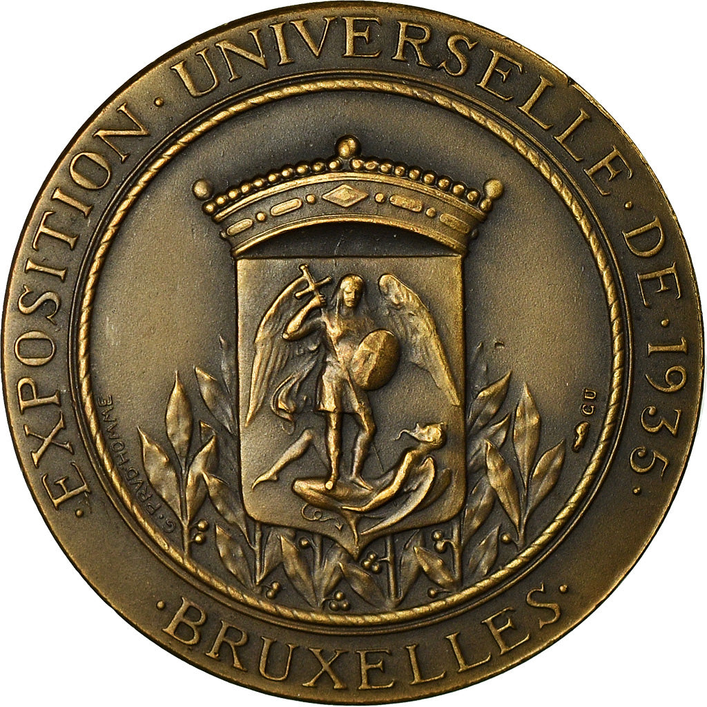 Belgium, Medal, Manneken Pis, Exposition Universelle de Bruxelles, 1935