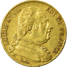 Coin, France, Louis XVIII, Louis XVIII, 20 Francs, 1815, Paris, EF(40-45), Gold