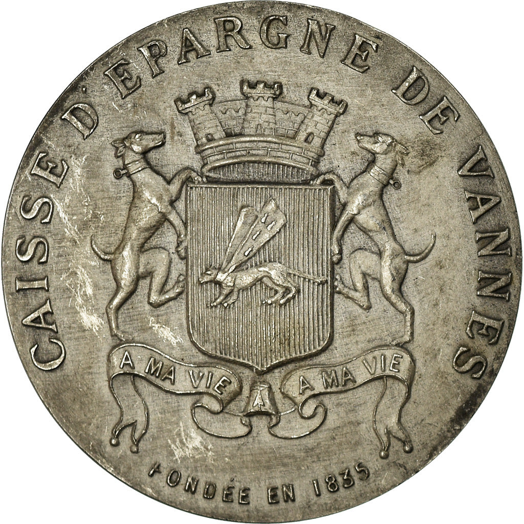 France, Jeton, Savings Bank, Caisse d'Epargne de Vannes, 1835, SUP+, Argent