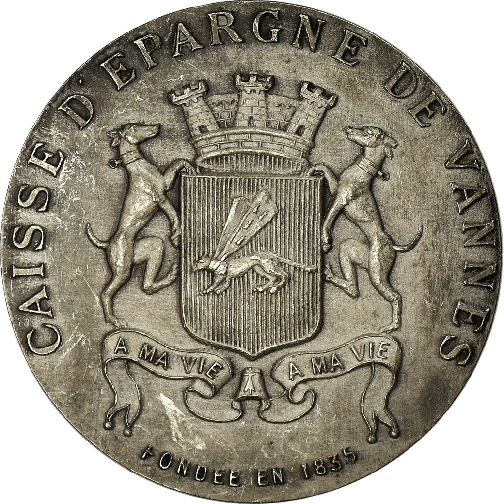 Frankrijk, Token, Savings Bank, Caisse d'Epargne de Vannes, 1835, PR, Zilver