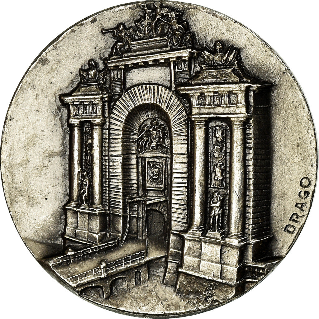 France, Medal, Ville de Lille, Drago, AU(55-58), Silvered bronze