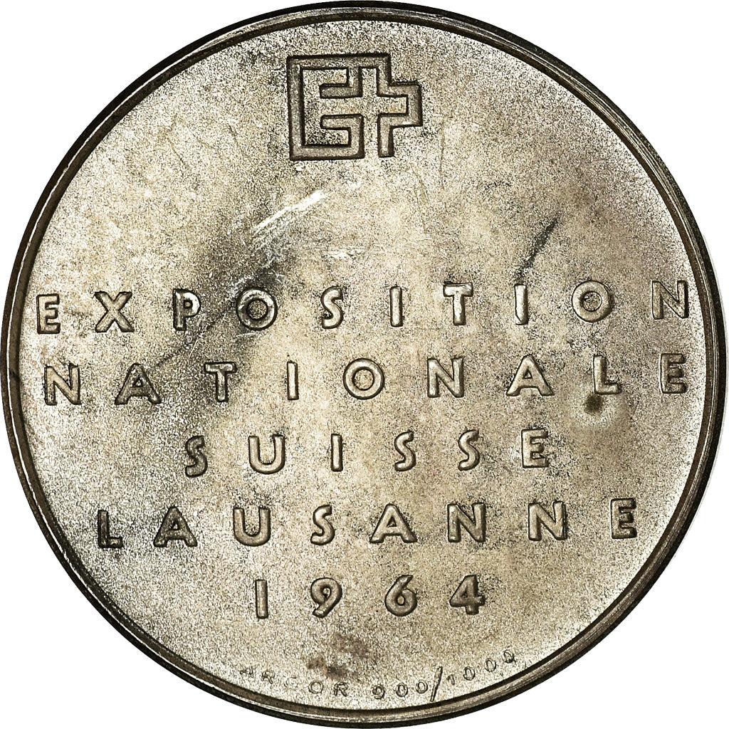 Schweiz, Medaille, Exposition Nationale Suisse, Lausanne, 1964, VZ, Silber