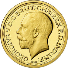 France, Medal, Réplique Souverain Georges V, MS(65-70), Gold